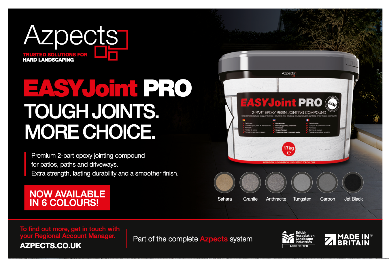 Azpects EASYJoint PRO new 2026 colours Tungsten, Carbon and Jet Black – UK Building Supplies