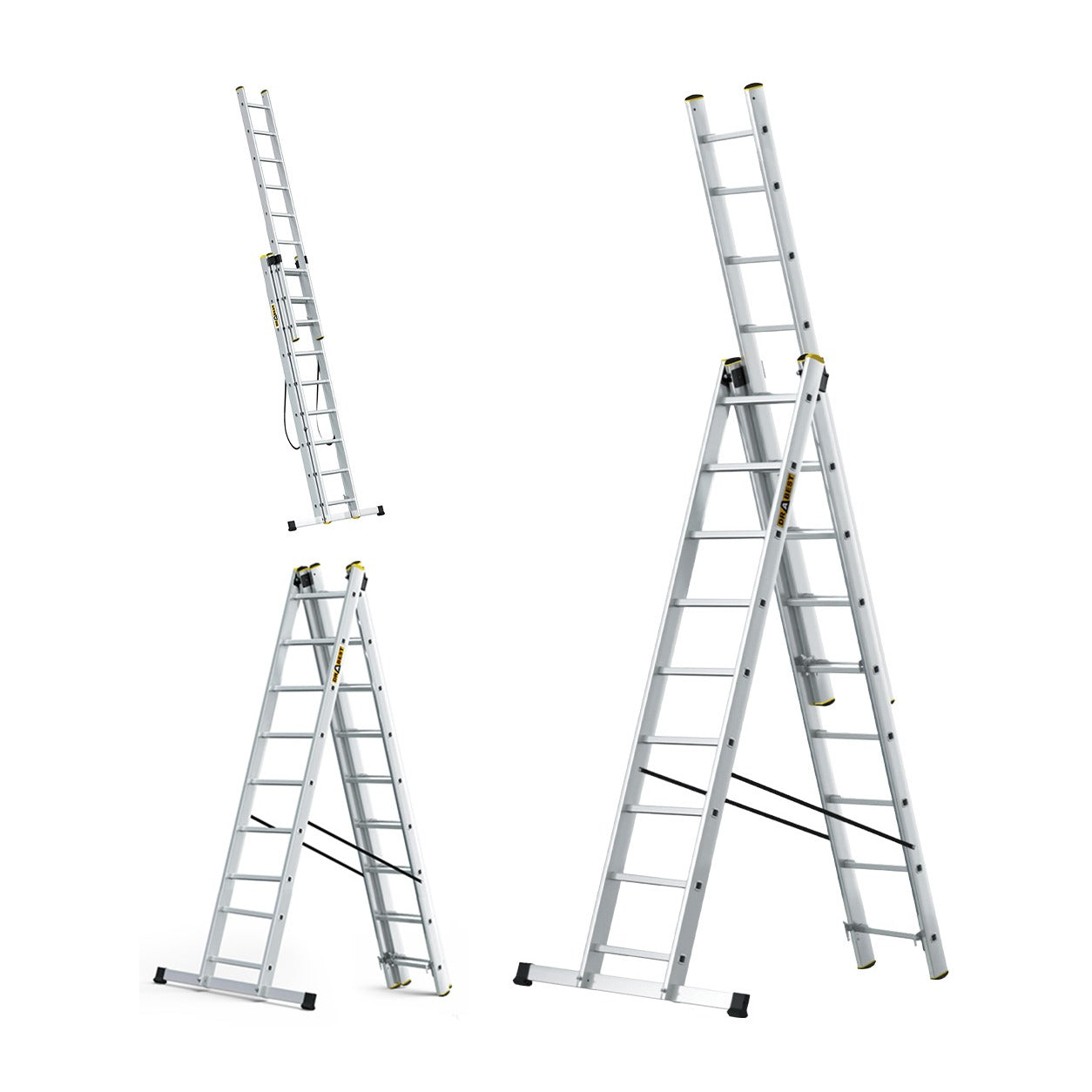 Drabest professional aluminium ladder range available from UK Building Supplies