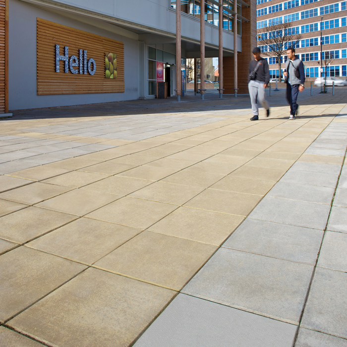 Marshalls Standard Pimple Paving installed in a commercial pedestrian area