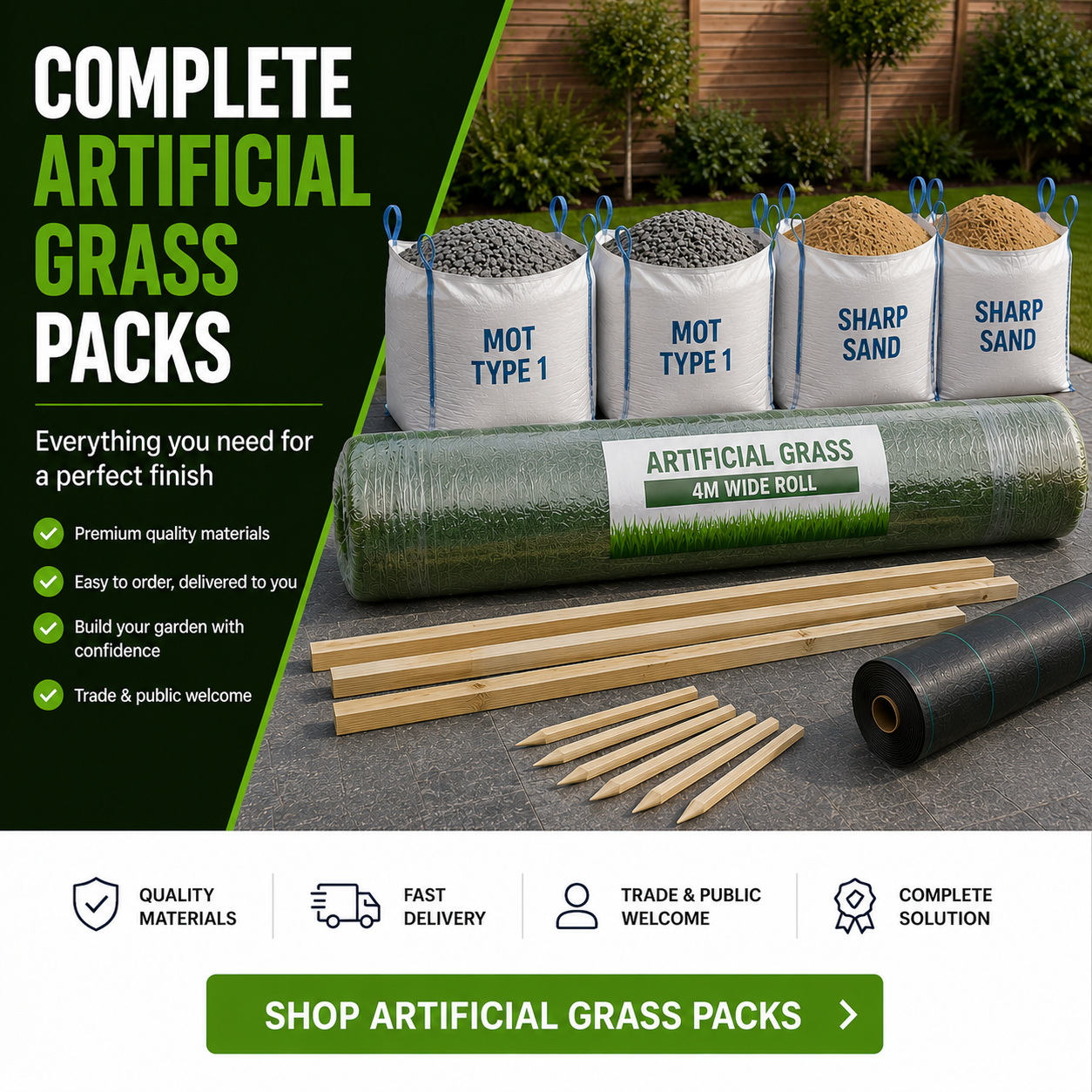 Complete Artificial Grass Packs