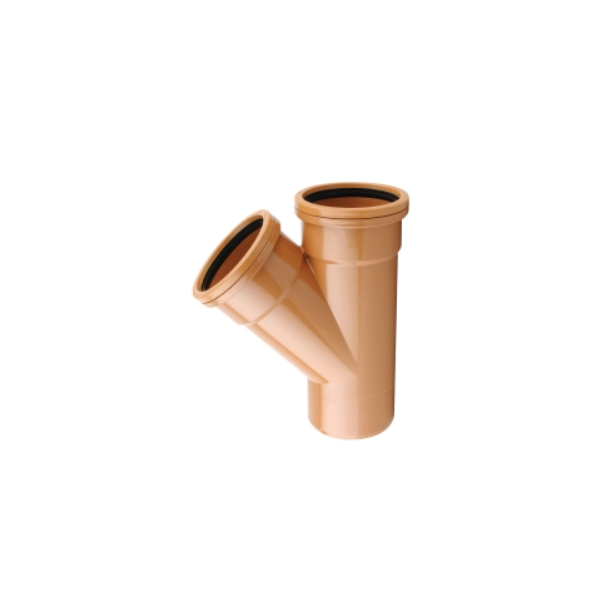 110mm Underground Drainage Equal Junction 45 Degree Single Socket | UK ...