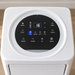 Illuminated control panel on 12,000 BTU portable air conditioner
