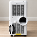 Rear view of 12,000 BTU portable air conditioner with exhaust outlet