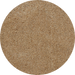 Round cork board with a textured surface on a white background