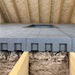 EvoBoard panels fitted over timber joists and mineral wool loft insulation