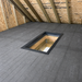 EvoBoard insulated loft storage panels installed around a loft hatch