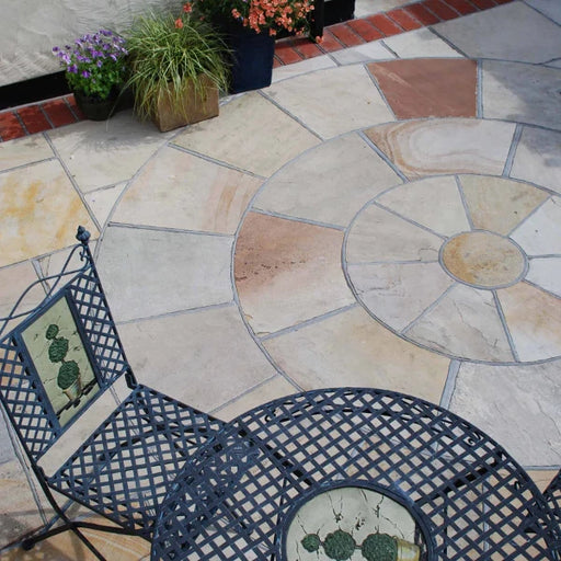 Global Stone Sandstone Circle Mint installed