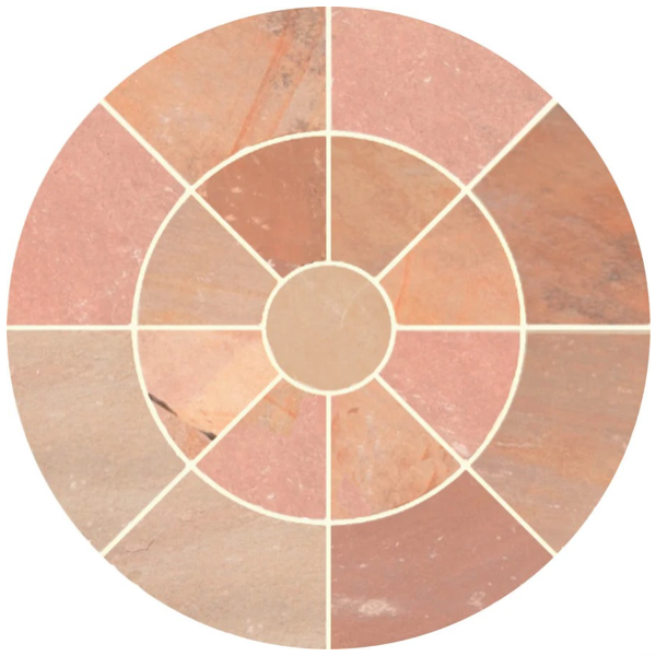 Global Stone Sandstone Circle Modak Rose