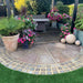 Global Stone Sandstone Circle Modak Rose installed