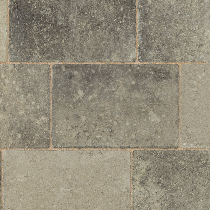 Close-up of gray stone tiles with a natural pattern