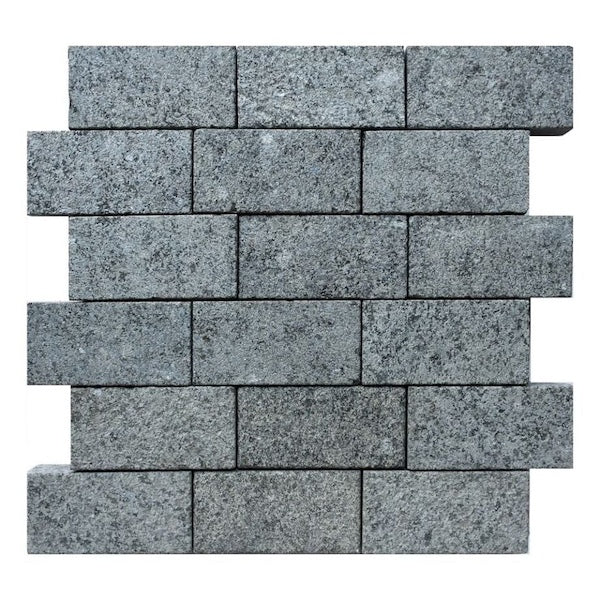 Strata Stones Granite Setts Ebony half bonded