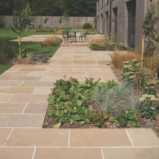 Strata Stones Kendal Raj installed to garden