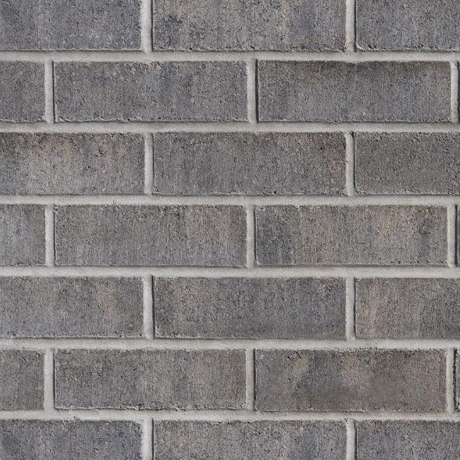 Tobermore Kingston Slate smooth concrete facing bricks laid in stretcher bond pattern