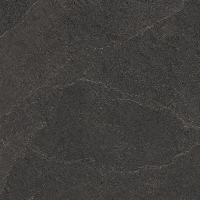 Close-up texture of Anthracite porcelain paving showing a dark charcoal stone-effect surface with subtle slate-style veining.