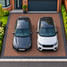 Brindle block paved two-car driveway with a Charcoal soldier-course border