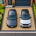 Buff block paved two-car driveway with a Charcoal soldier-course border