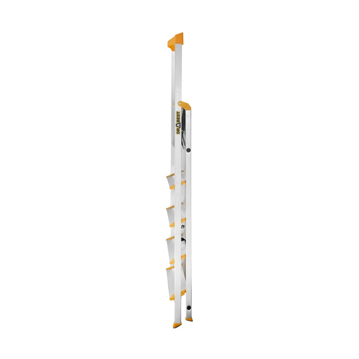 Drabest MAX wide step ladder showing deep steps and side profile