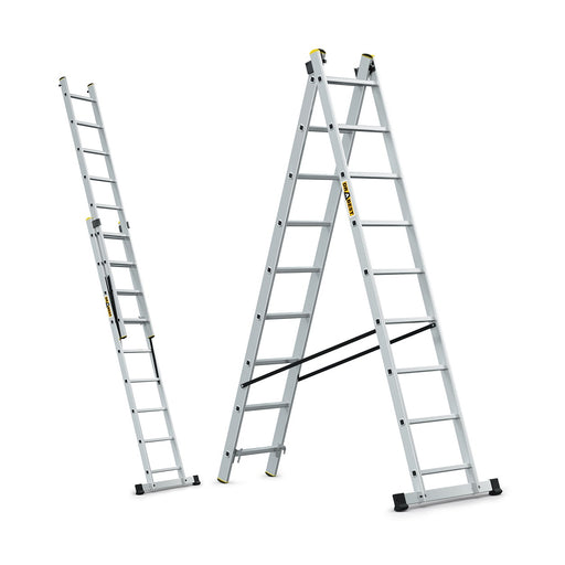 Drabest PRO 2-section aluminium extension ladder