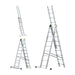 Drabest PRO 3-section aluminium extension ladder