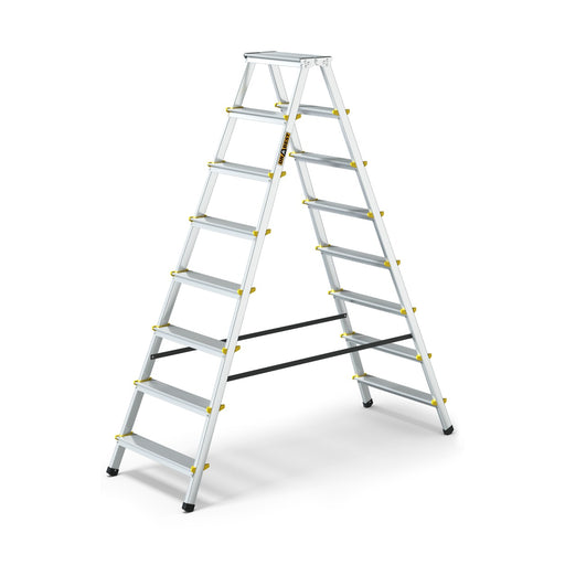 Drabest PRO double-sided aluminium ladder in taller configuration