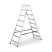Drabest PRO double-sided aluminium ladder in taller configuration