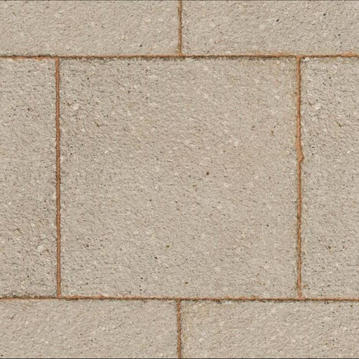 Marshalls Charnwood paving in French Grey showing the textured concrete surface