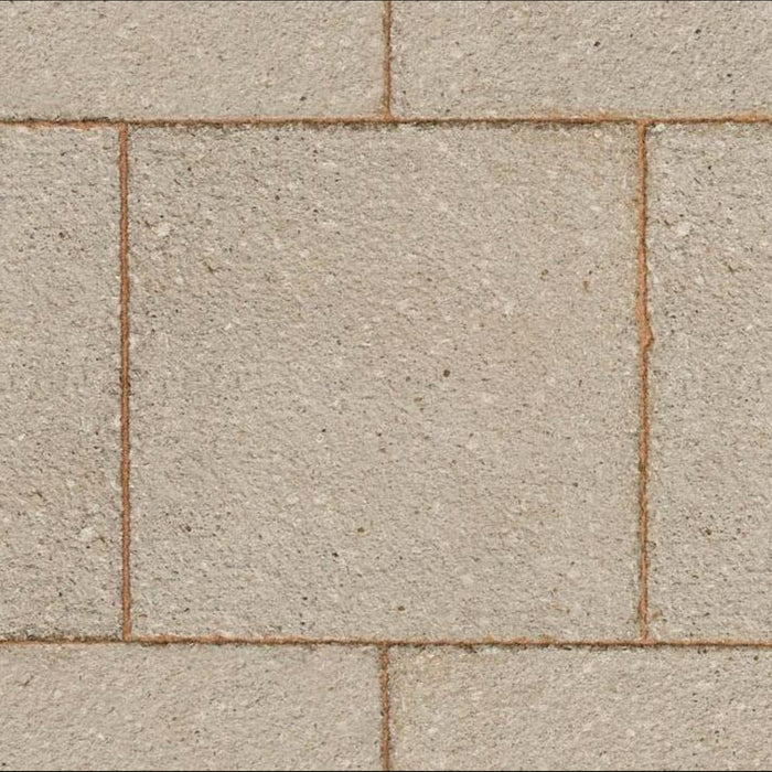 Marshalls Charnwood paving in French Grey showing the textured concrete surface