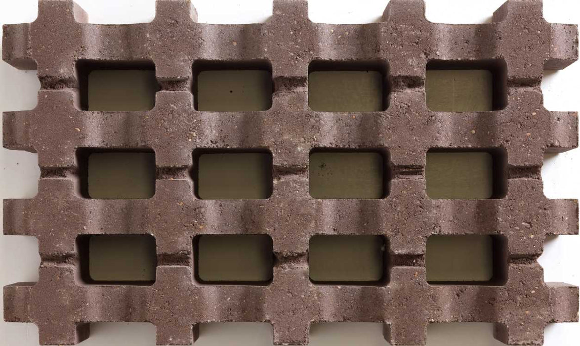Marshalls Grassguard permeable concrete paving unit in Earth Brown
