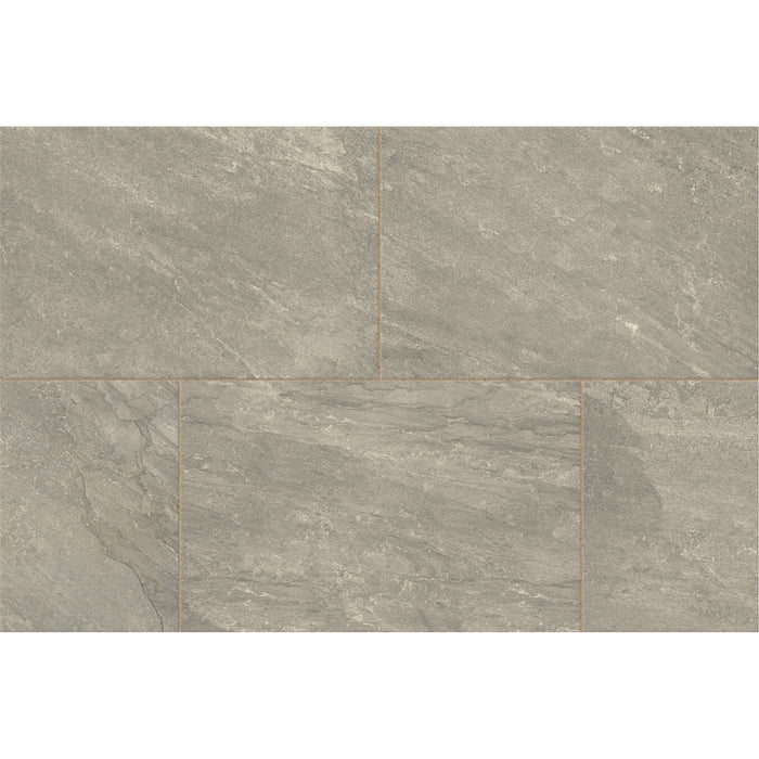 Marshalls Juno Grey porcelain paving swatch showing grey stone-effect slab texture and joint lines
