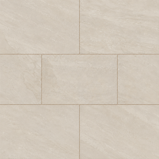 Marshalls Juno Ivory porcelain paving swatch showing light stone-effect slab texture and joint lines
