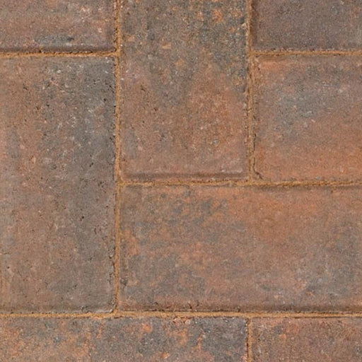 Marshalls Keyblok Burnt Ochre block paving swatch from UK Building Supplies