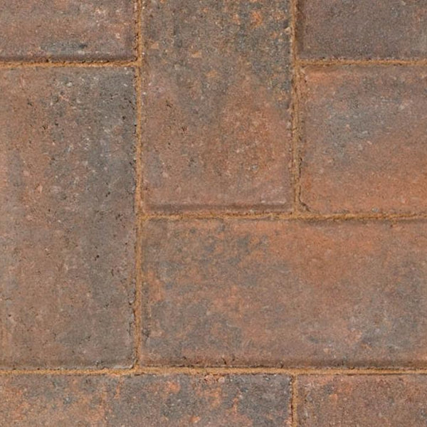 Marshalls Keyblok Burnt Ochre block paving swatch from UK Building Supplies