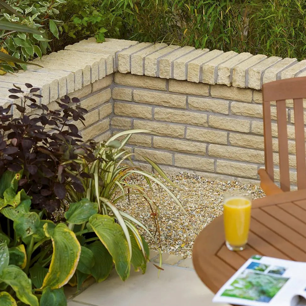 Marshalls Ryton Buff Marshalls Marshalite Pitched Face Walling Buff — UK Building Supplies
