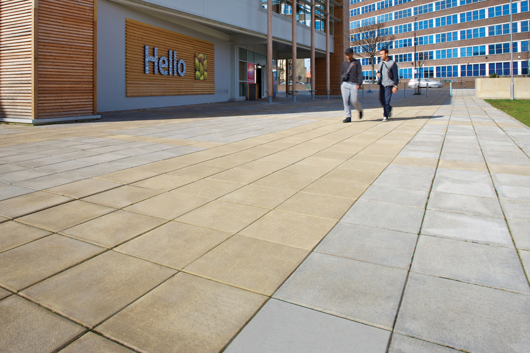 Marshalls Standard Pimple Paving installed in a commercial pedestrian area