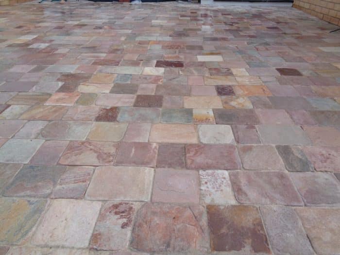 Paveworld Amber Quartz natural riven tumbled driveway paving