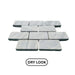 Ash Grey Marble tumbled paving blocks with natural grey variation