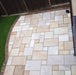 Paveworld Chivas Caramel Buff sandstone paving installed patio