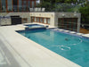 Paveworld Chivas Ivory sandstone paving around swimming pool