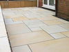 Paveworld Chivas Mint Goose sandstone slabs showing warm buff colour and honed finish