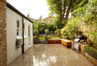 Paveworld Chivas Santa Fee sandstone paving garden installation