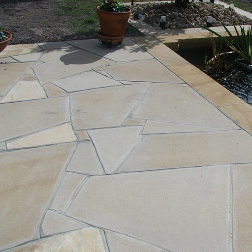 Paveworld Crazy Paving Mint Goose Smooth Sawn Sandstone