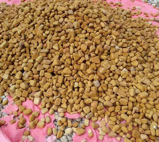 Paveworld Golden Sandstone Pebbles bulk landscaping stone