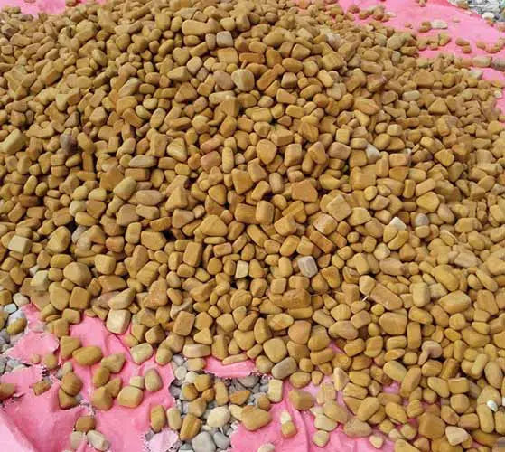 Paveworld Golden Sandstone Pebbles bulk landscaping stone