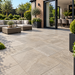 Paveworld Lake Abbey vitrified porcelain paving 900 x 600mm installed patio