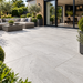 Paveworld Lake Arezia Slate vitrified porcelain paving 900 x 600mm installed patio