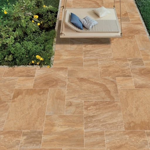 Paveworld Lake Rippon Buff genuine manufacturer product image showing the exact vitrified porcelain paving
