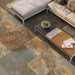 Paveworld Lake Rustic Copper manufacturer image showing the porcelain paving installed