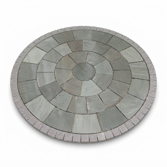 Paveworld Light Grey Sandstone Circle Set 3.30m