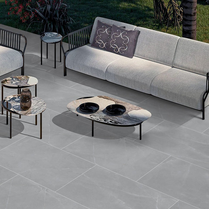 Paveworld Marmo Armani Grey genuine manufacturer product image showing the exact vitrified porcelain paving
