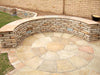 Paveworld Mint Fossil sandstone circle paving natural colour and fossil detail